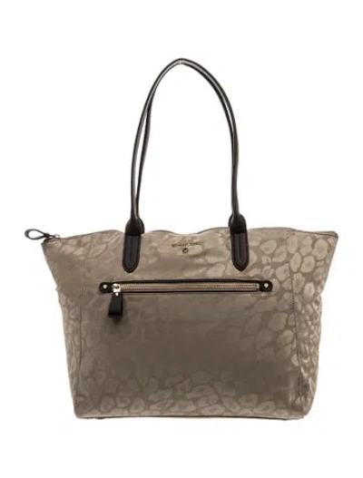 Pre-owned Michael Kors Nylon Tote In Black/neutrals