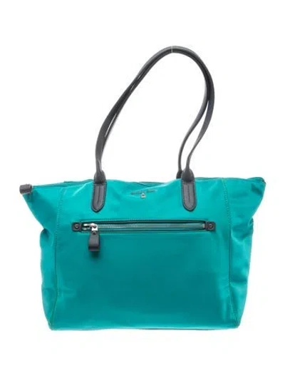 Pre-owned Michael Kors Nylon Tote In Blue