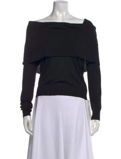 Pre-owned Michael Kors Off-the-shoulder Sweater In Black