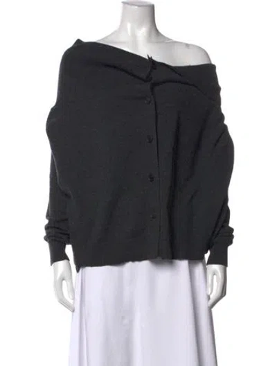 Pre-owned Michael Kors Off-the-shoulder Sweater In Grey