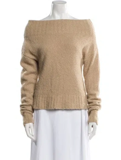 Pre-owned Michael Kors Off-the-shoulder Sweater In Neutral