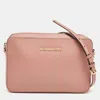 MICHAEL KORS OLD ROSE LEATHER LARGE EAST WEST JET SET CROSSBODY BAG