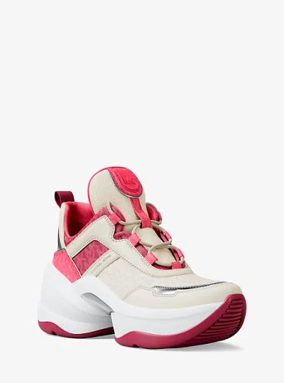 Michael Kors Olympia Mixed-media Trainer