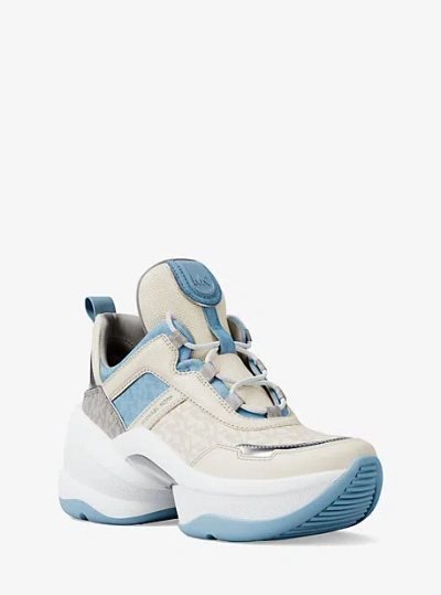 Michael Kors Olympia Mixed-media Trainer