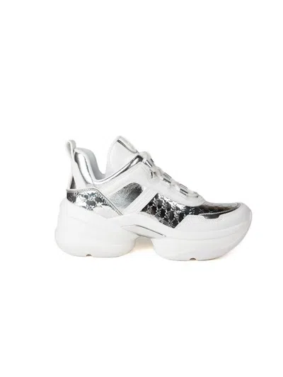 Michael Kors Olympia Trainer Sneaker In Silver