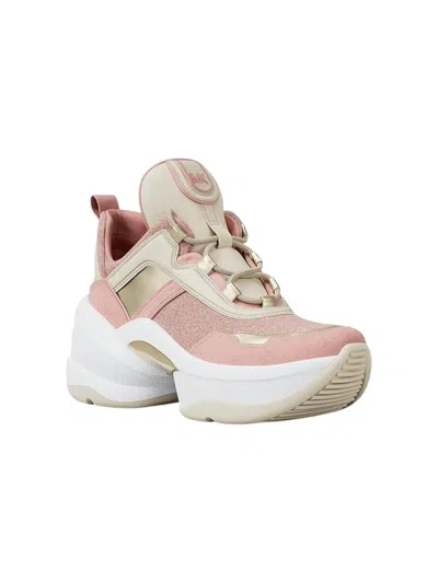 Michael Kors Olympia Trainer Sneakers In Pink