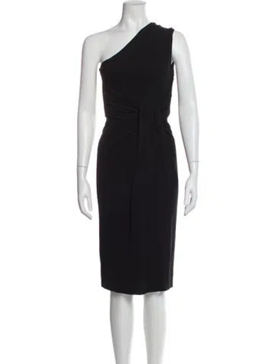 Pre-owned Michael Kors One-shoulder Knee-length Dress In Blue