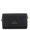 Michael Kors Open Box -  Black Jet Set Small Pebbled Leather Smartphone Convertible Crossbody Bag In Black