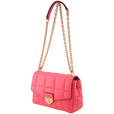 Michael Kors Red Ladies Soho Large Quilted Leather Shoulder Bag