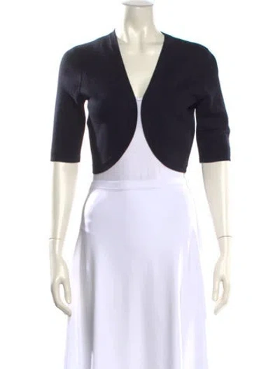 Pre-owned Michael Kors Open Front Sweater In Blue
