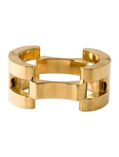 Pre-owned Michael Kors Open Wide Link Bangle Bracelet, 6.5" In Multi