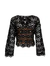 Michael Kors Openwork Sweater In Black