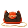 MICHAEL KORS MICHAEL KORS ORANGE LADIES HALLY EXTRA SMALL PRESBYOPIA LEATHER CROSSBODY BAG