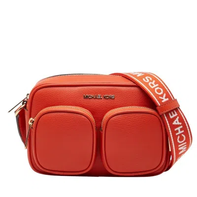 Pre-owned Michael Kors Orange Leather Pouch Shoulder Bag Weekend Bag ()