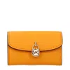 Michael Kors Orange Leather Wallets In Orange