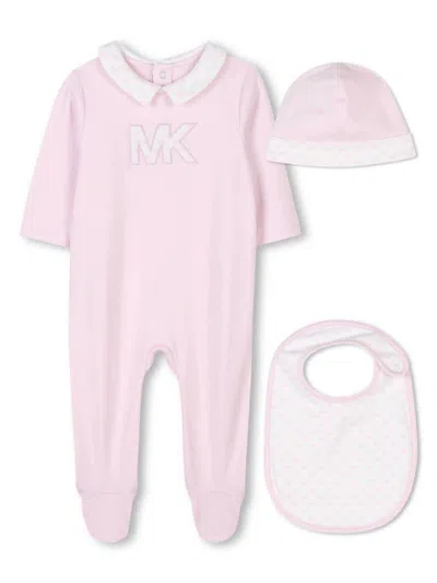Michael Kors Babies' Organic Cotton Pajamas Set In Pink