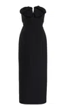 Michael Kors Origami Wool-gabardine Sheath Dress In Black