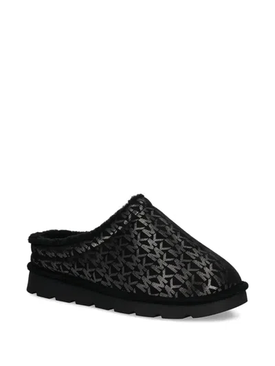 Michael Kors Kids' Osaka Logo-print Slippers In Black
