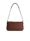 Michael Kors Empire Medium Woven Chainlink Pochette In Brown