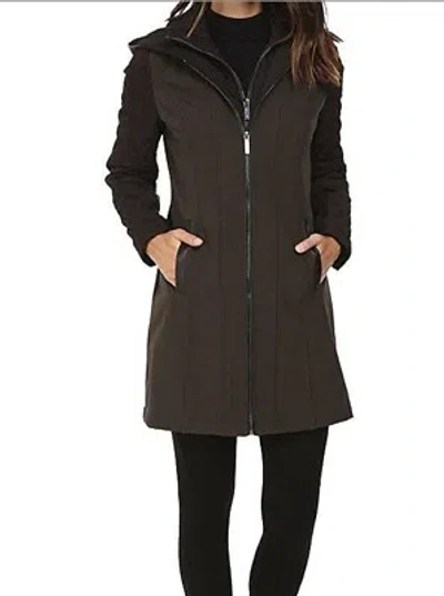 Pre-owned Michael Kors Outerwear Church Winter Fall Hood Raincoat Jacket Plus 1x 2x 3x 4x In Olive Black