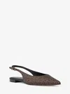 Michael Kors Outlet Amali Signature Logo Slingback Flat In Brown