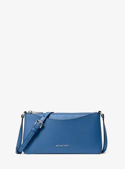 Michael Kors Outlet Arden Medium Crossbody Bag In Blue
