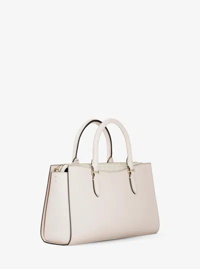 Michael Kors Outlet Arden Medium Leather Top-zip Satchel In White