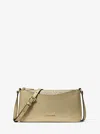 Michael Kors Outlet Arden Medium Metallic Crossbody Bag In Gold