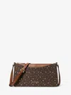 Michael Kors Outlet Arden Medium Printed Signature Logo Crossbody Bag In Brown