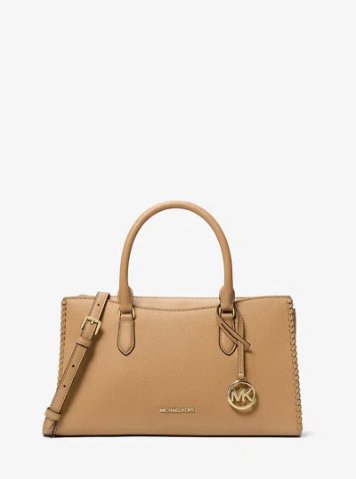 Michael Kors Outlet Arden Medium Satchel In Brown