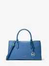 Michael Kors Outlet Arden Medium Top-zip Satchel In Blue