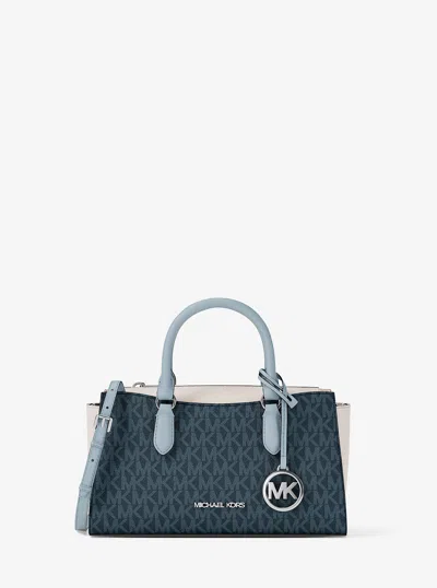 Michael Kors Outlet Arden Small Color-block Signature Logo Messenger Bag In Multi