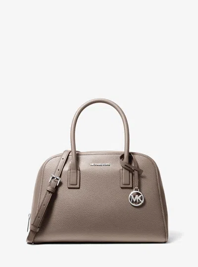 Michael Kors Outlet Ashton Medium Satchel In Grey