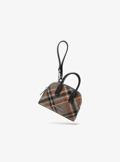 Michael Kors Outlet Ashton Wool Blend Bag Charm In Black