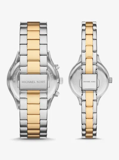 Michael Kors Outlet Aspyn His And Hers Pavé Two-tone Watch Set In Gold