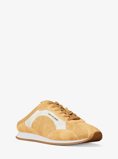 Michael Kors Outlet Avi Suede Slip-on Sneaker In Multi