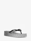 Michael Kors Outlet Bedford Ombré Signature Logo Flip Flops In Black