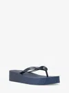 Michael Kors Outlet Bedford Ombré Signature Logo Flip Flops In Blue
