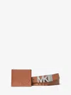 Michael Kors Outlet Billfold Wallet And Belt Gift Set In Multi