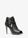 Michael Kors Outlet Blaze Open-toe Ankle Boot In Black