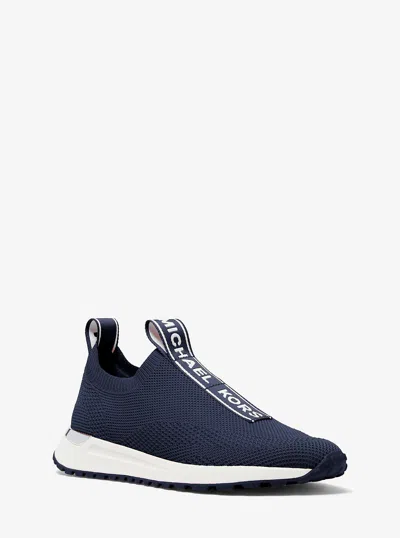 Michael Kors Outlet Bodie Knit Slip-on Sneaker In Blue