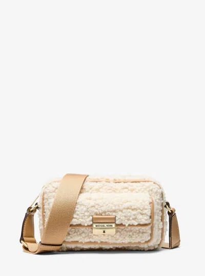Michael Kors Outlet Bradshaw Extra-small Faux Shearling Crossbody Bag In Multi