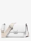 Michael Kors Outlet Bradshaw Medium Signature Logo Messenger Bag In White