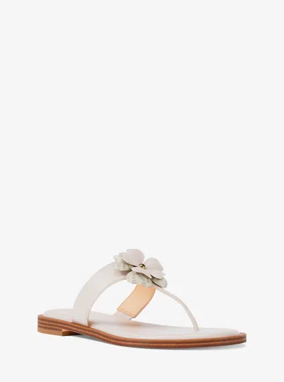 Michael Kors Outlet Callie Embellished Signature Logo Trim Thong Sandal In Multi