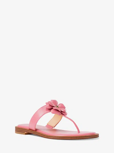 Michael Kors Outlet Callie Embellished Thong Sandal In Pink