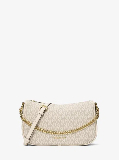 Michael Kors Outlet Carmela Medium Signature Logo Convertible Crossbody Bag In Multi