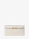 Michael Kors Outlet Carson Large Crocodile Embossed Wallet In White