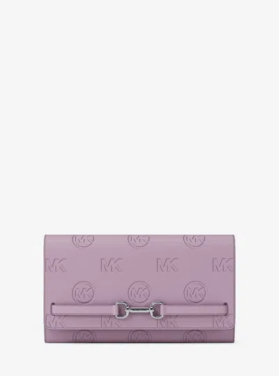Michael Kors Outlet Carson Large Logo Debossed Wallet In Multi