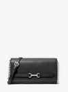 Michael Kors Outlet Carson Large Pebbled Leather Convertible Crossbody Bag In Black