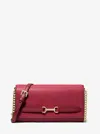 Michael Kors Outlet Carson Large Pebbled Leather Convertible Crossbody Bag In Red